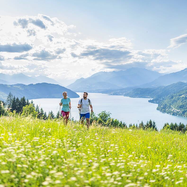 Blühende Almwiesen und schroffe Felsen säumen den Via Paradiso Wanderweg © Gert Perauer_MBN Tourismus