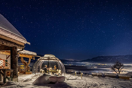 Full moon culinary experience for two in the glass dome