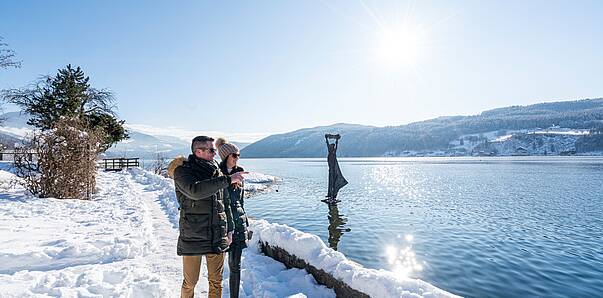 Winterspaziergang am Millstätter See © Gert Perauer_MBN Tourismus