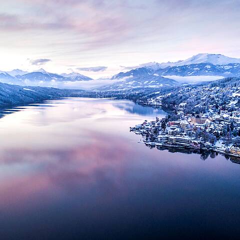 Millstätter See Panorama im Winter