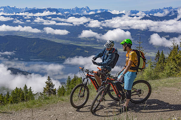 Mit dem E-Bike bis über dei Wolken ©Reuther_MBN Tourismus