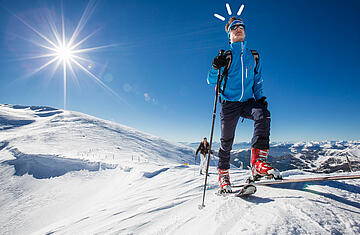 Skitouren in Kärnten am Falkert in der Hundsscharte © Tine Steinthaler_MBN Tourismus