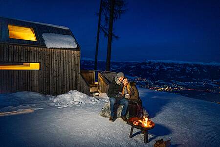 Just the two of us under the winter starry sky