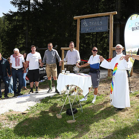 egnung bei der Eröffnung der Marco Schwarz Trails in Bad Kleinkirchheim