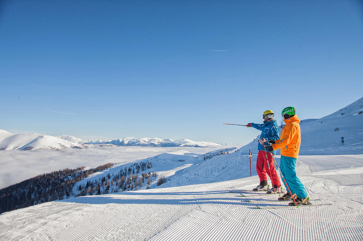 Bad Kleinkirchheim Pistenkilometer: 11 km blaue, 84 km rote und 8 km Pisten © Mathias Prägant_MBN Tourismus