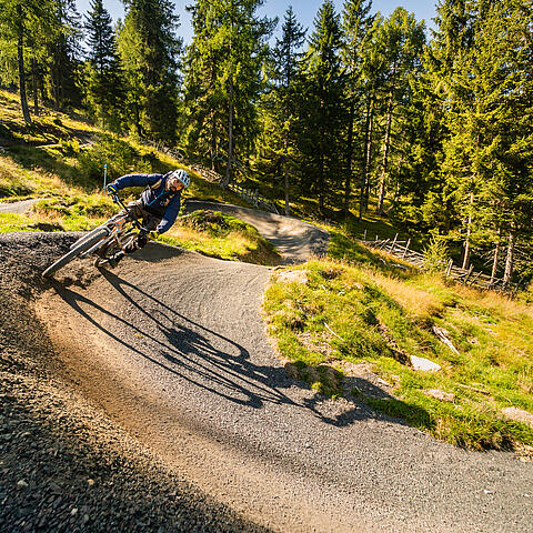 Flowtrail Erlebnis mit rund 8% durchschnittlichem Gefälle © Mathias Prägant