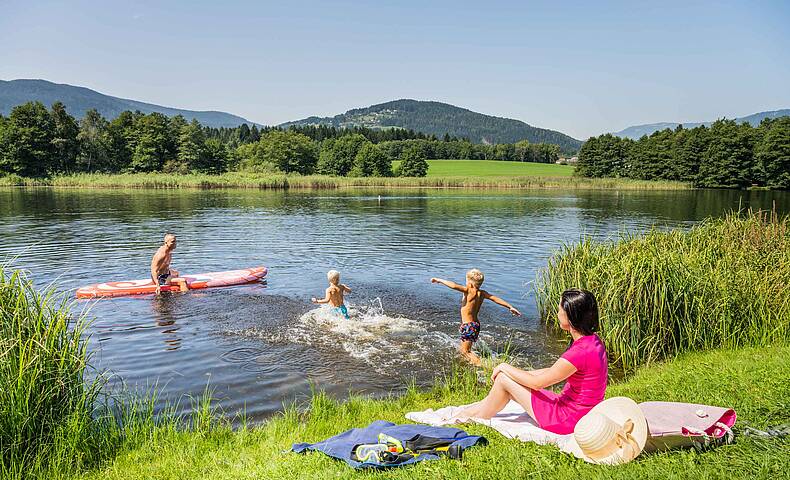 Mit der ganzen Familie am Maltschacher See Baden © Franz Gerdl_MBN Tourismus