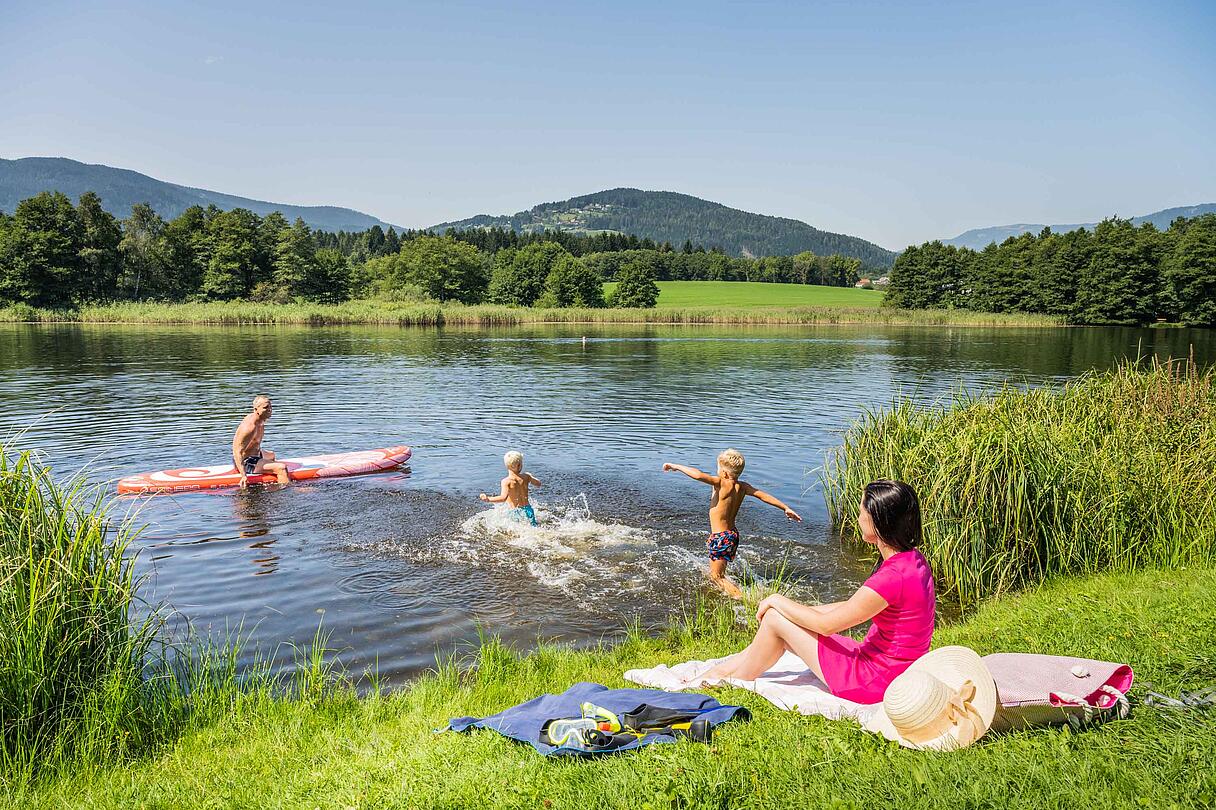 Mit der ganzen Familie am Maltschacher See Baden © Franz Gerdl_MBN Tourismus