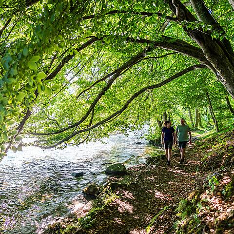 Wanderer auf dem Slow Trail genießen atemberaubende Aussichten und unberührte Natur © Gert Perauer_MBN Tourismus