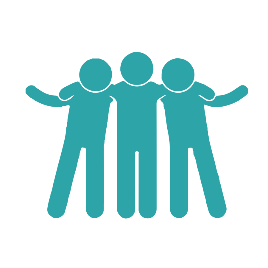 Icon Freunde weisser Hintergrund © AI generated Image