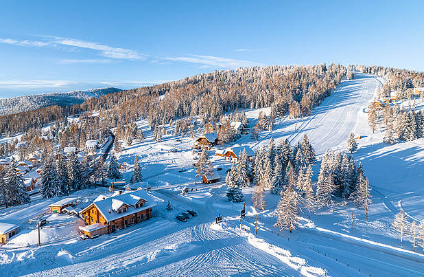 Nockberge Panorama von der Hochrindl aus im Winter Panoramablick auf die verschneiten Nockberge von der Hochrindl aus
