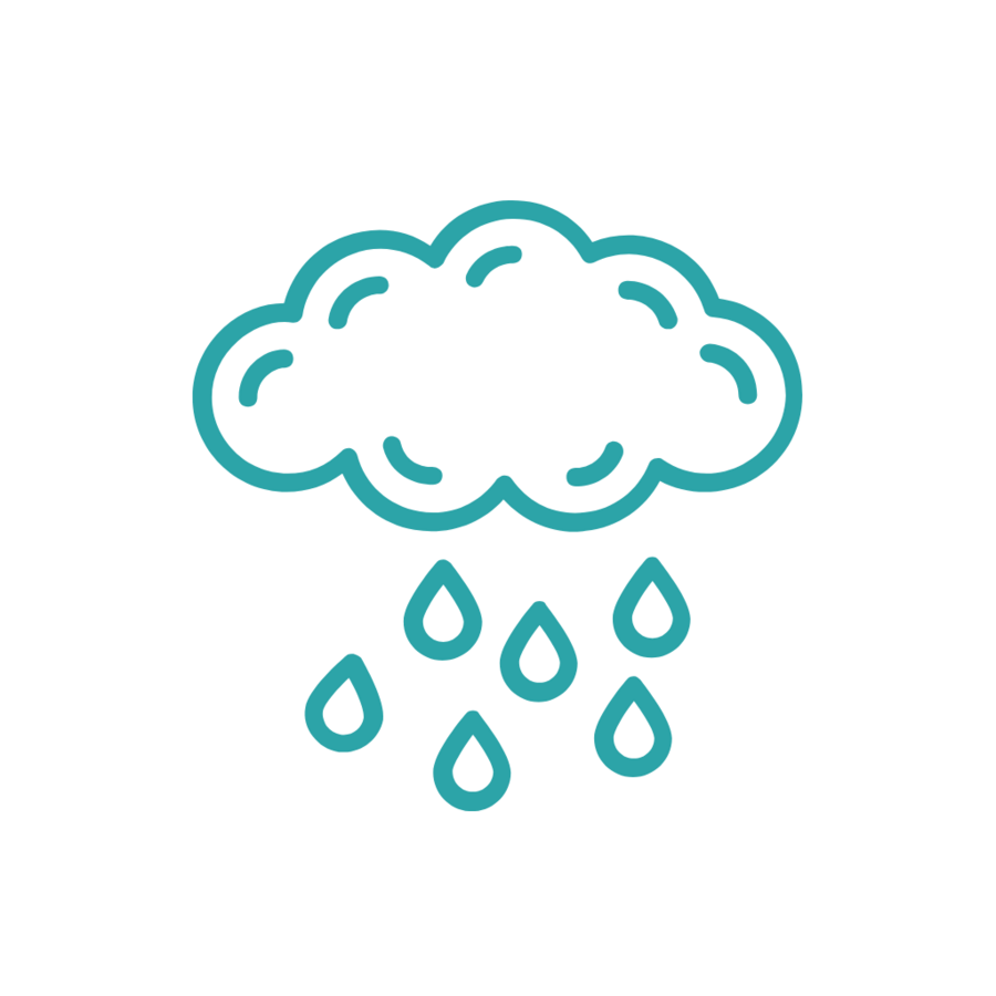 Icon Regenwolke weisser Hintergrund © AI generated Image